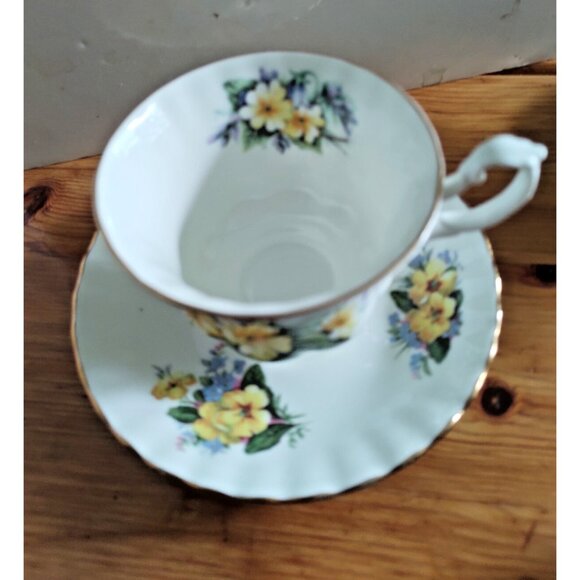 Vintage Royal Albert Cup & Saucer Set Summertime Series Partridge Pea - Picture 5 of 13